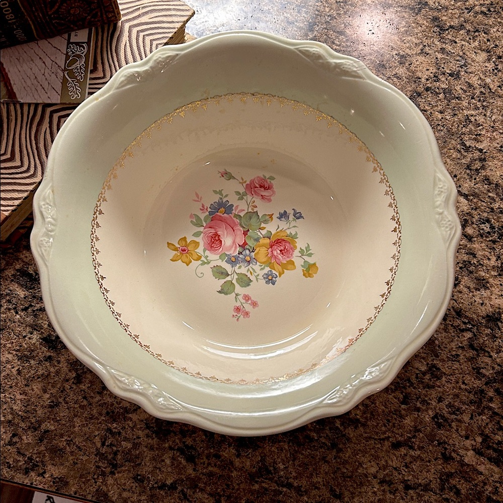 Homer Laughlin Virginia Rose Serving Bowl